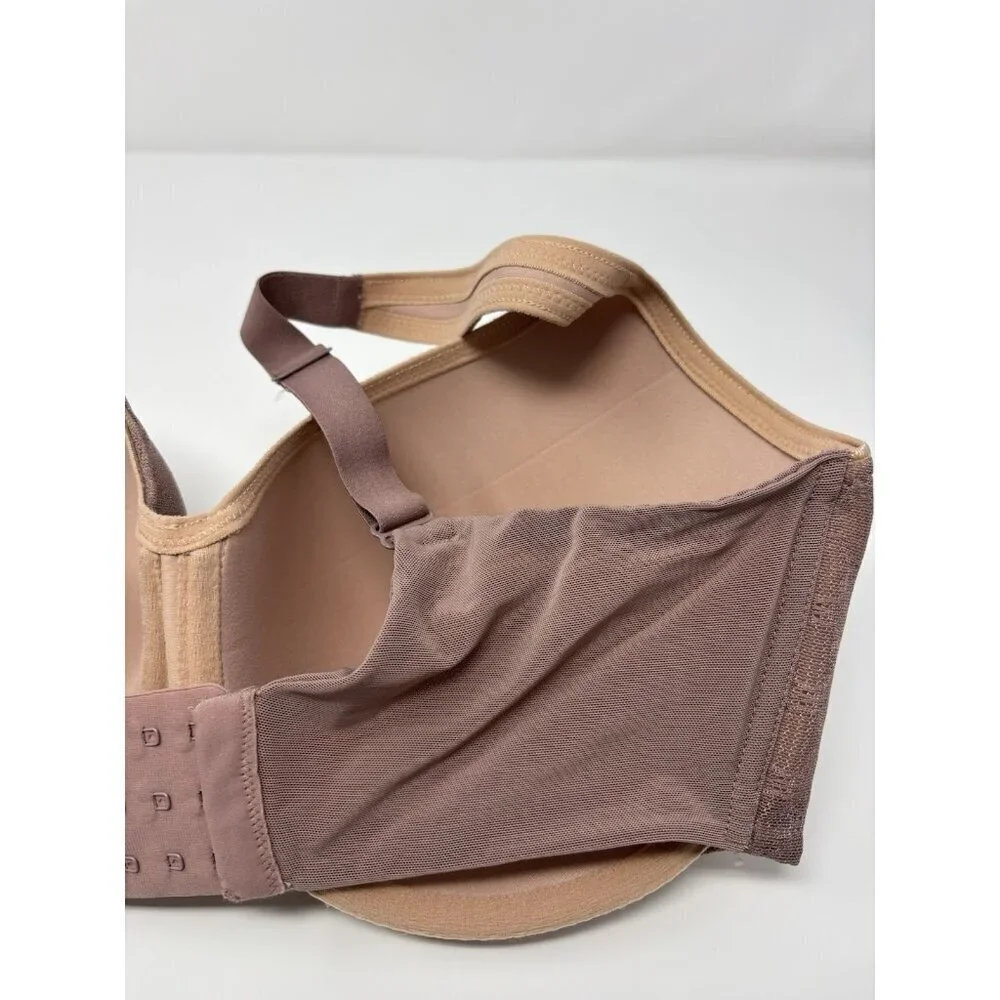 SOMA Hush Brown 36C Stunning Support Geo Lace Lined‎ Balconette Bra